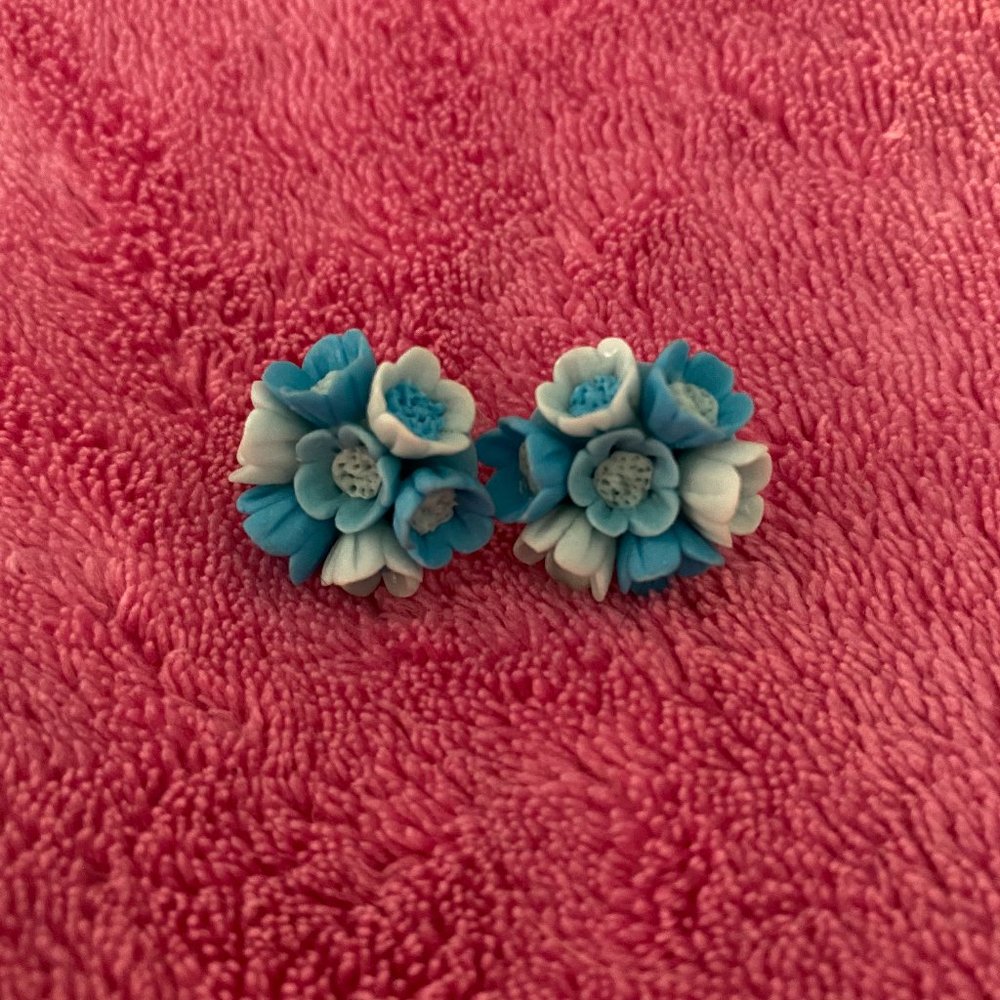 Blue Bouquet Earrings